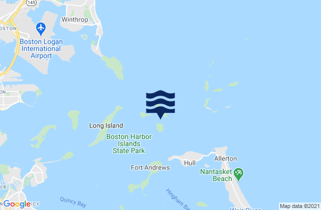Karte der Gezeiten Georges Island north of, United States