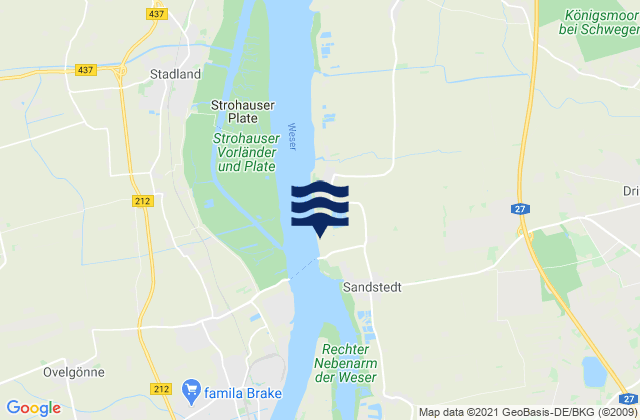 Karte der Gezeiten Getreidehafen, Germany