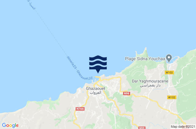Karte der Gezeiten Ghazaouet Port, Algeria