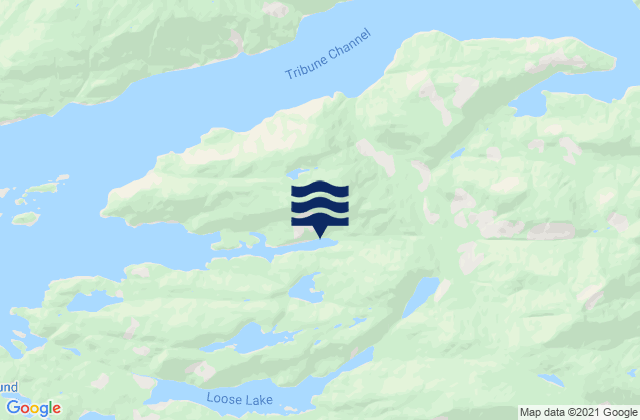 Karte der Gezeiten Gilford Island, Canada