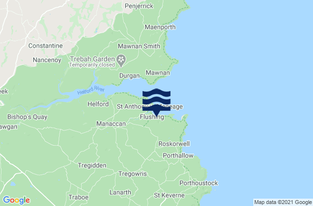 Karte der Gezeiten Gillan Harbour Beach, United Kingdom