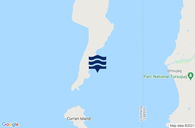 Karte der Gezeiten Gillies Island, Canada
