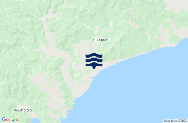 Karte der Gezeiten Glagahan, Indonesia