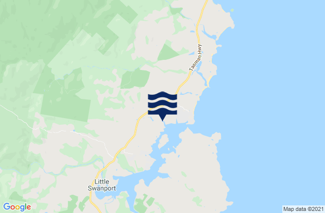 Karte der Gezeiten Glamorgan/Spring Bay, Australia
