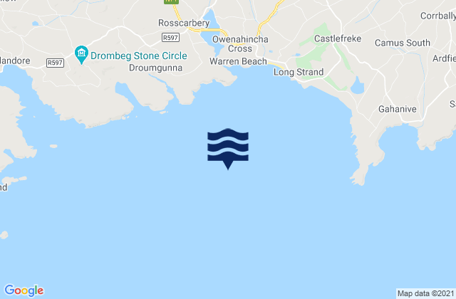 Karte der Gezeiten Glandore Bay, Ireland