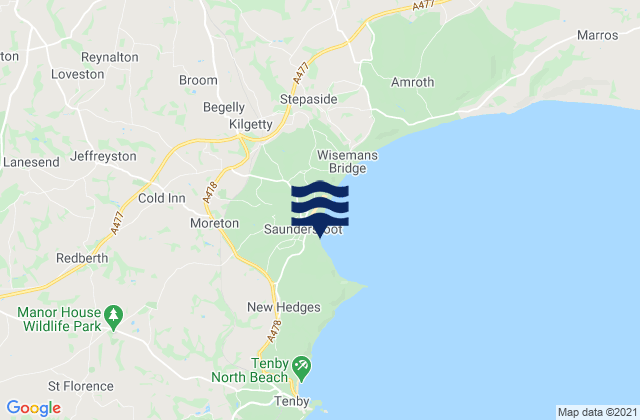 Karte der Gezeiten Glen Beach, United Kingdom