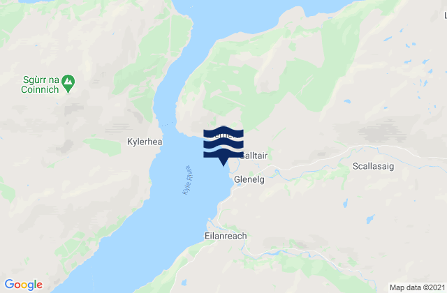 Karte der Gezeiten Glenelg Bay, United Kingdom