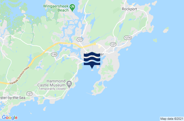 Karte der Gezeiten Gloucester Harbor (Ten Pound Island), United States
