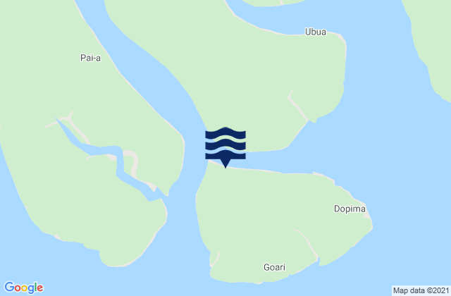Karte der Gezeiten Goaribari Island, Papua New Guinea