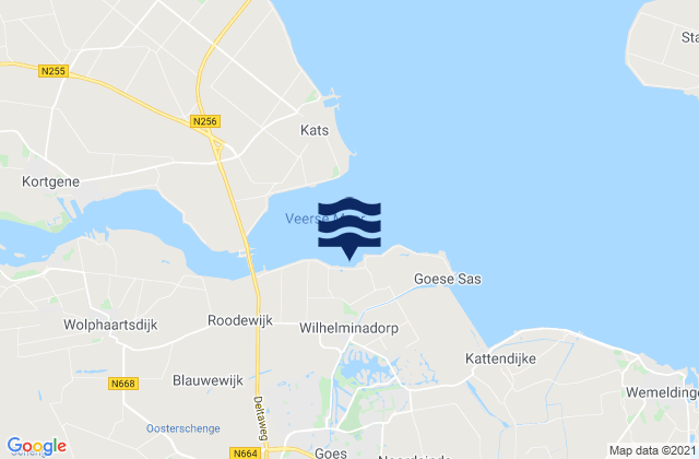 Karte der Gezeiten Goes, Netherlands