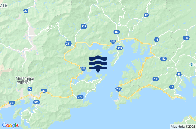 Karte der Gezeiten Gokasho Ko, Japan