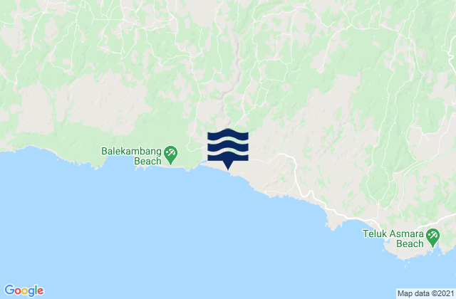 Karte der Gezeiten Gombangan, Indonesia