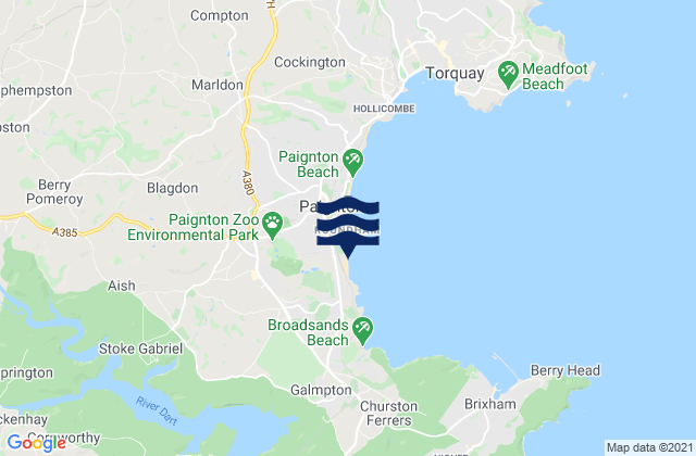 Karte der Gezeiten Goodrington Sands Beach, United Kingdom