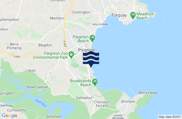 Karte der Gezeiten Goodrington Sands, United Kingdom