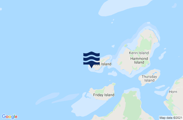 Karte der Gezeiten Goods Island, Australia