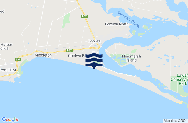 Karte der Gezeiten Goolwa, Australia