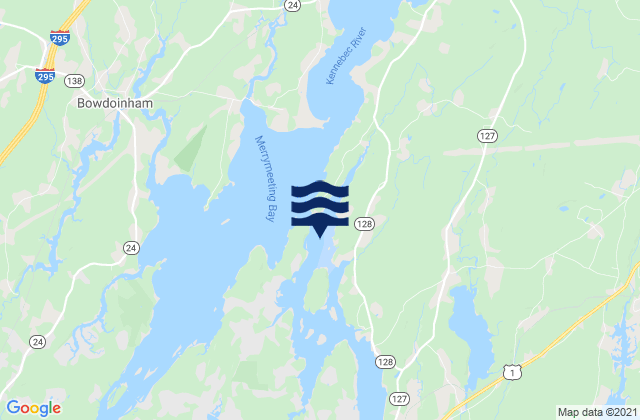 Karte der Gezeiten Goose Cove south of Chops Passage Kennebec River, United States