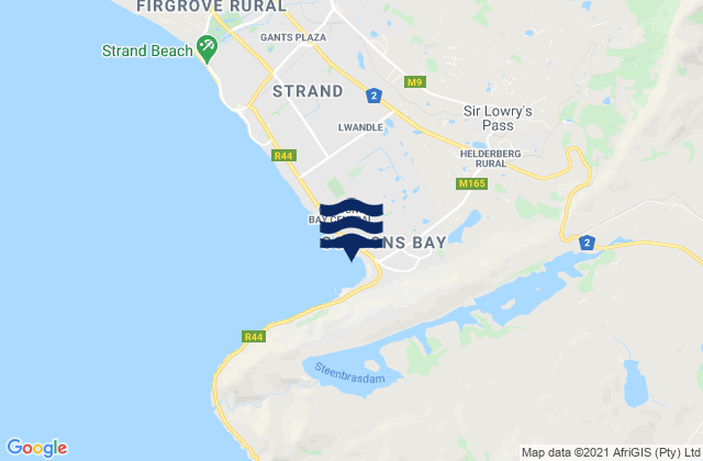 Karte der Gezeiten Gordon's Bay, South Africa