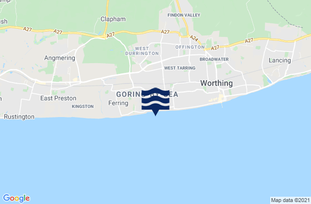 Karte der Gezeiten Goring Beach, United Kingdom