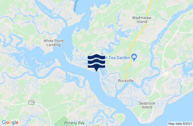 Karte der Gezeiten Goshen Point SE of Wadmalaw River, United States