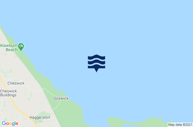 Karte der Gezeiten Goswick Bay, United Kingdom