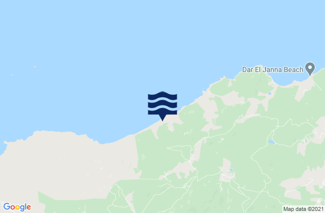 Karte der Gezeiten Gouvernorat de Bizerte, Tunisia