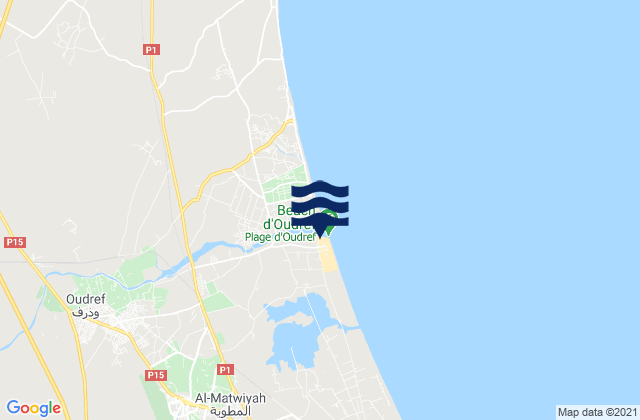 Karte der Gezeiten Gouvernorat de Gabès, Tunisia