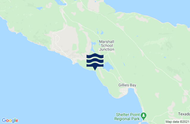 Karte der Gezeiten Granby Bay, Canada