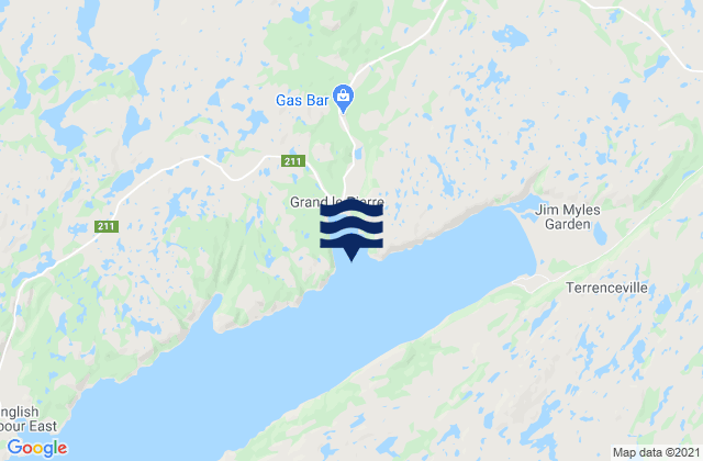 Karte der Gezeiten Grand Le Pierre Harbour, Canada