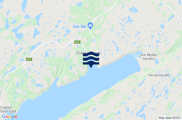 Karte der Gezeiten Grande le Pierre Harbour, Canada
