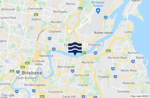 Karte der Gezeiten Grange, Australia