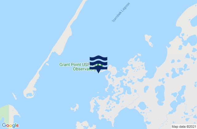 Karte der Gezeiten Grant Point (Izembek Lagoon), United States