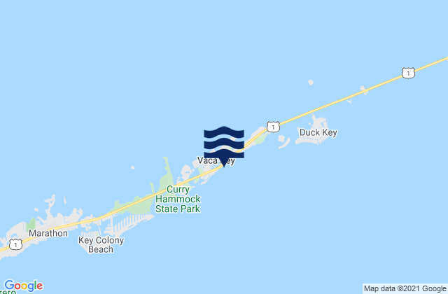 Karte der Gezeiten Grassy Key South Side Hawk Channel, United States