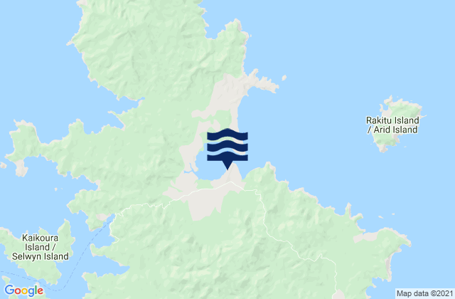 Karte der Gezeiten Great Barrier Island, New Zealand