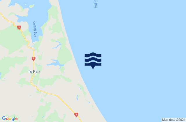 Karte der Gezeiten Great Exhibition Bay, New Zealand
