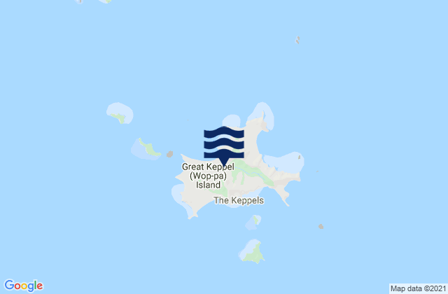 Karte der Gezeiten Great Keppel Island, Australia
