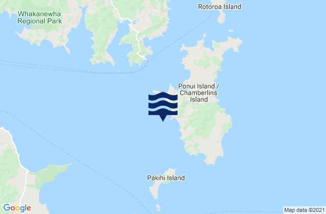 Karte der Gezeiten Green Bay, New Zealand
