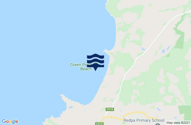 Karte der Gezeiten Green Point Beach, Australia