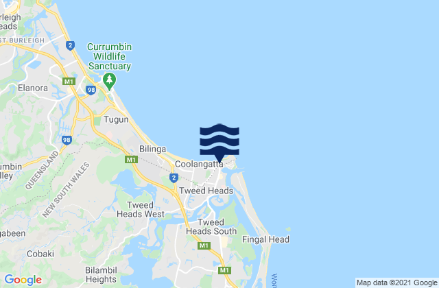 Karte der Gezeiten Greenmount Beach, Australia