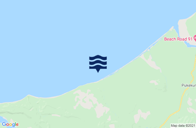 Karte der Gezeiten Greens Beach, New Zealand