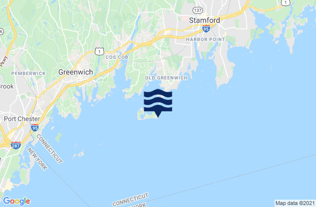 Karte der Gezeiten Greenwich Point, United States