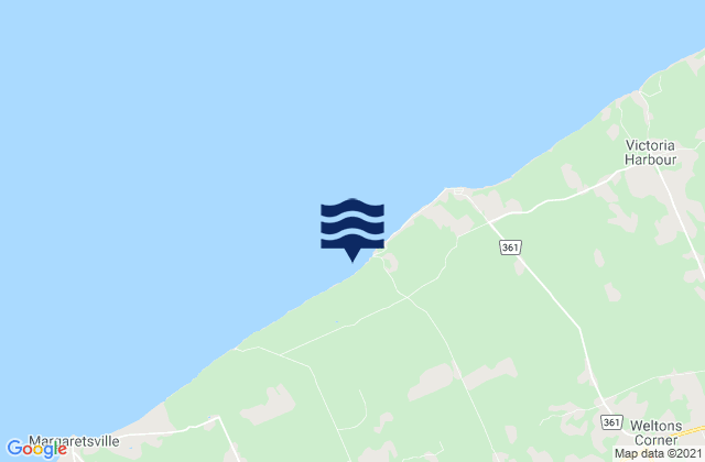 Karte der Gezeiten Greenwood, Canada