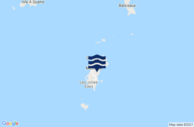 Karte der Gezeiten Grenadines, Saint Vincent and the Grenadines