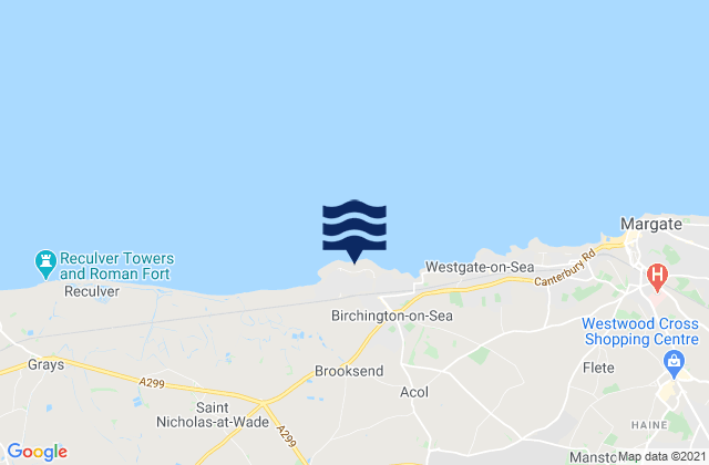 Karte der Gezeiten Grenham Bay Beach, United Kingdom