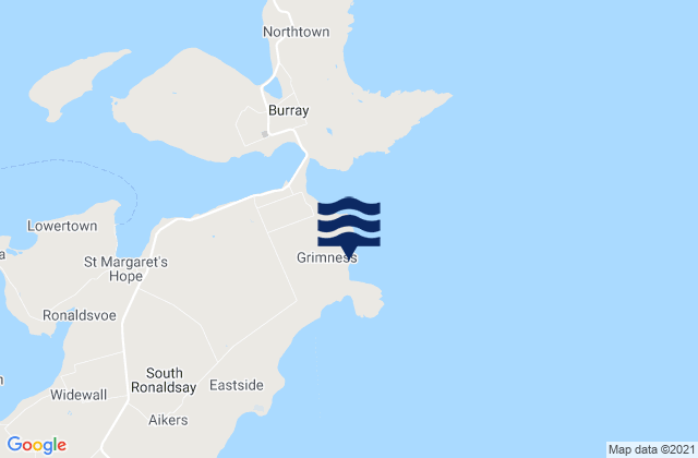 Karte der Gezeiten Grim Ness, United Kingdom