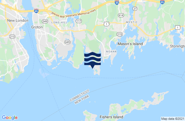 Karte der Gezeiten Groton Long Point Main Beach, United States