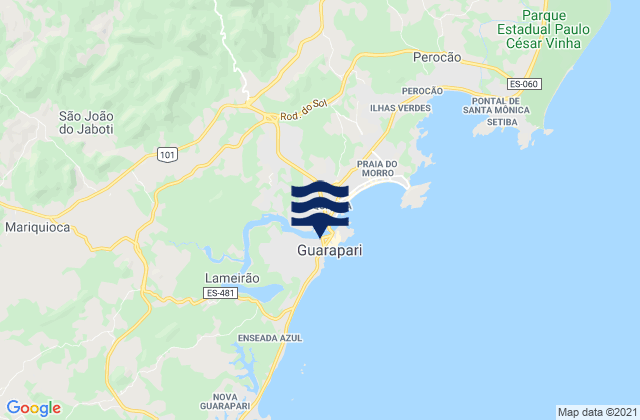 Karte der Gezeiten Guarapari, Brazil