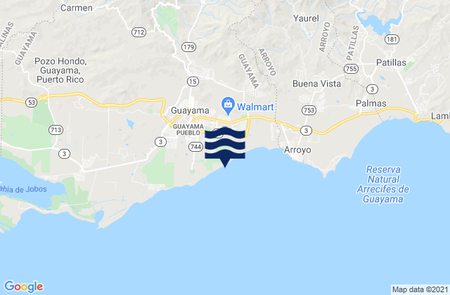 Karte der Gezeiten Guayama, Puerto Rico