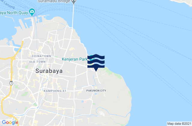 Karte der Gezeiten Gubengairlangga, Indonesia