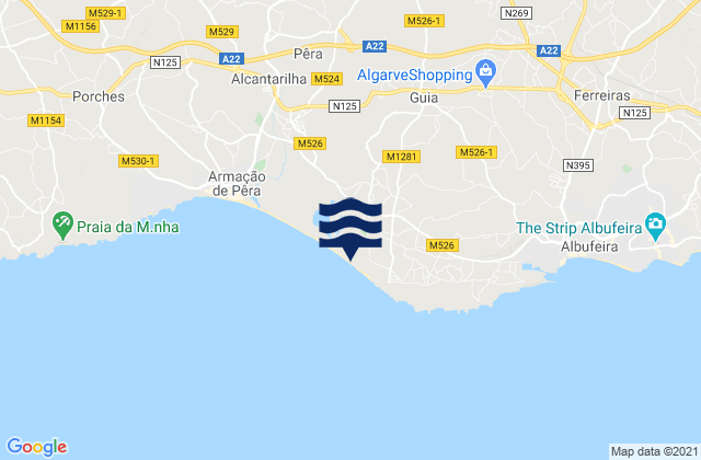 Karte der Gezeiten Guia, Portugal
